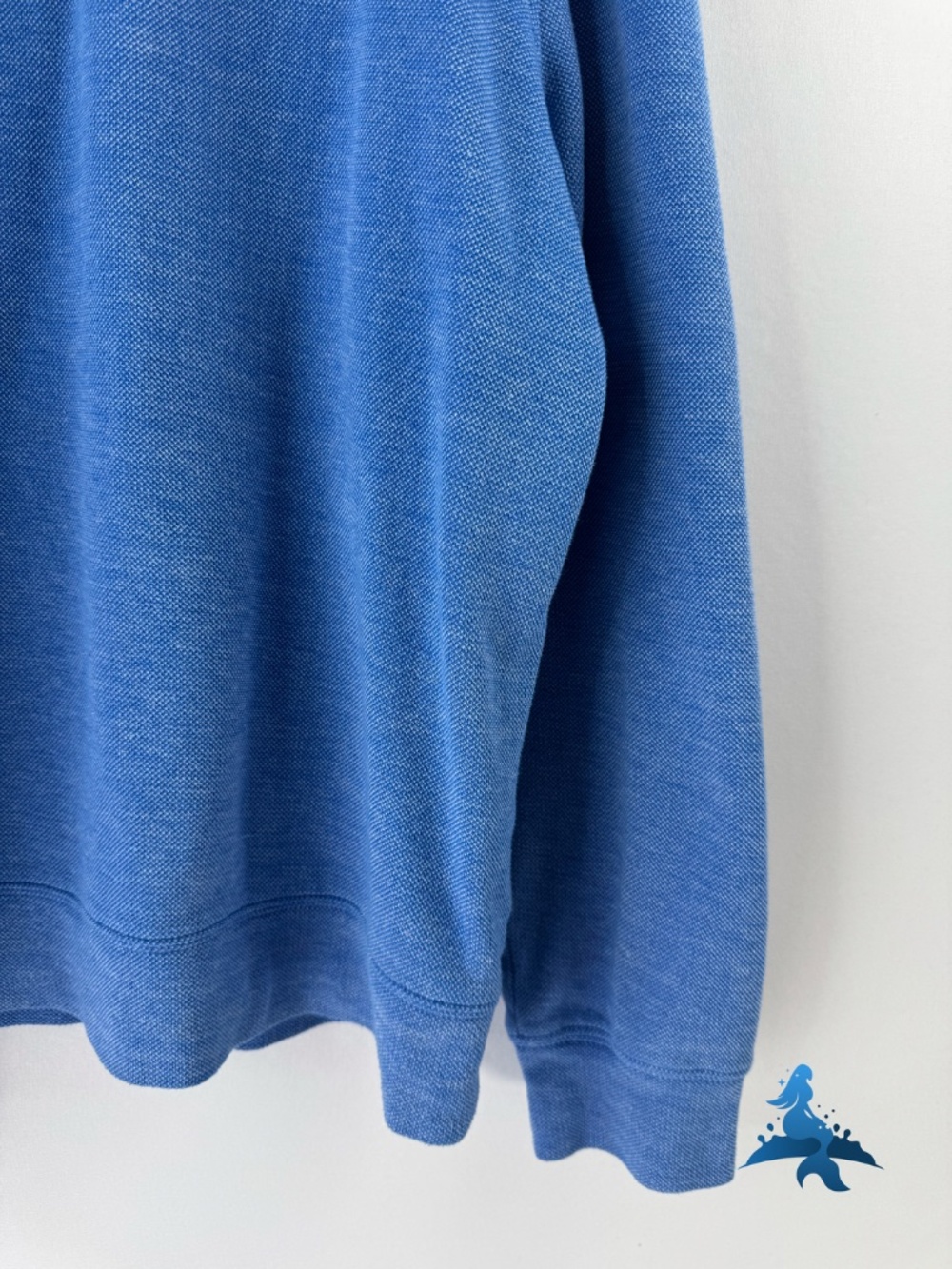 1311 J.Crew Performance Bird's-Eye Quarter-Zip Pullover - L - Blue - Picture 8 of 16